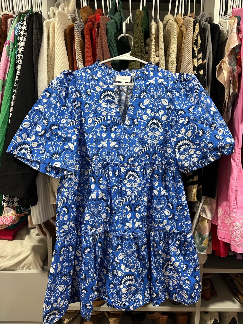 Sugarlips Blue and White Floral Dress